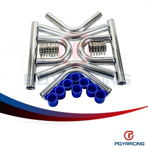 ท่ออินเตอร์คูลเลอร์ POYRACING 3.0 76 มม. ชุดท่ออลูมิเนียมโครเมียมสำหรับการอัพเกรดแบบดัดแปลง - Product Image 1