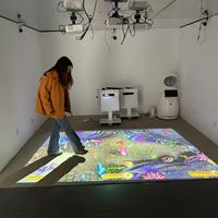 Système de projection murale tout-en-un pour aire de jeux intérieure pour enfants avec projecteur de jeu interactif Smash Ball
