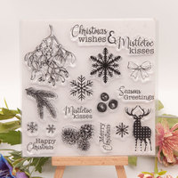 Modèles de noël tampon clair 1 PC bricolage Scrapbook décoration tampon d'étanchéité en caoutchouc Transparent pour la fabrication de cartes et les projets de bricolage