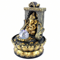 Fontaine d'intérieur Ganesha, statue de l'éléphant, cascade Feng Shui pour bureau à domicile