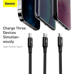 Ba <span class=keywords><strong>seus</strong></span> Rapid Series 3 en 1 Cable de datos de carga rápida Tipo-C a C + L + C PD 20W Cable de carga rápida para teléfono móvil y tableta - Product Image 6