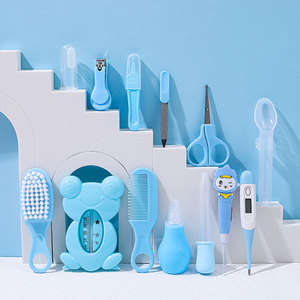 Juego de bolsas para el cuidado del bebé, productos para bebés recién nacidos, aspirador <span class=keywords><strong>Nasal</strong></span> para bebés, cortaúñas, termómetro, cuidado de limpieza diario - Product Image 3