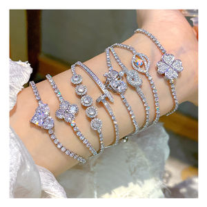 Pulsera chapada en oro trébol plata 925 joyería de moda pulseras brazalete <span class=keywords><strong>budista</strong></span> tibeteano pan de oro - Product Image 1