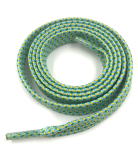 Tali sepatu Hoodie datar Tubular murah poliester Harga bagus tali kustom ujung plastik tali kepang untuk Sneakers - Product Image 3