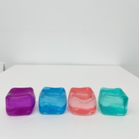 Cube à presser anti-stress à remontée lente, format poche, 5,5 cm carré, en forme de joli cube de glace, rempli de maltose, jouet souple, entrepôt USA
