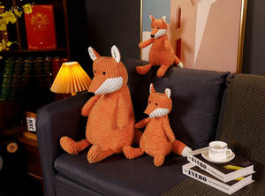 कस्टम नरम कॉरडरॉय कपड़े के लिए पशु आलीशान फॉक्स उपहार प्रचार फॉक्स आलीशान खिलौना - Product Image 6