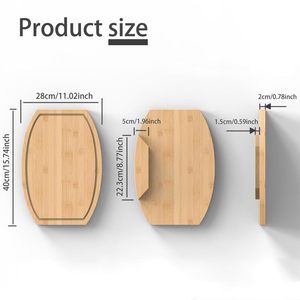 Planche à découper en bois pour <span class=keywords><strong>coin</strong></span> de cuisine avec rainure profonde pour le jus, planche à charcuterie en bois, plateau de service pour les collations, autres planches - Product Image 5