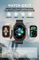 Meilleure montre connectée GPS QX17 2025 avec écran tactile, appels Bluetooth, étanche, moniteur de fréquence cardiaque, pour sports de plein air, pour hommes et femmes