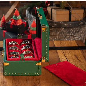 Customizable Genuine Leather Travel Box Trunk for Men's &amp; Women's <strong>Watches</strong> Square Shape <strong>Display</strong> Storage for 8 <strong>Watches</strong> - Product Image 2