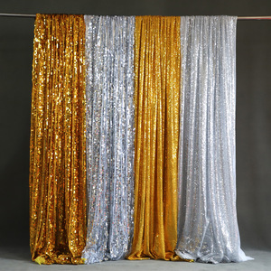 S572 Tissu à paillettes argentées en gros pour rideau de <span class=keywords><strong>fond</strong></span> de scène de mariage et banquets, idéal pour les décors de scène de mariage - Product Image 1