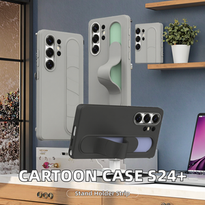 เคสโทรศัพท์กันกระแทกกันน้ำลายการ์ตูนดีไซน์ใหม่ ปั๊มร้อน สำหรับ S24 Ultra 5G  วัสดุหนังเทียม พร้อมที่วางแบบสายคล้อง - Product Image 2