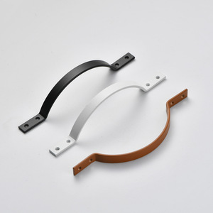 Arch-shaped Cabinet Drawer Handles Bridge Iron Die Casting <b>Black</b> White Brown Modern Minimalist Style - Product Image 1
