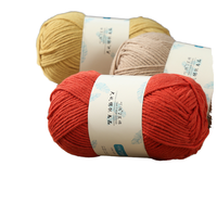Best Quality 100g Milk Cotton Yarn 7 Ply Knitting and Crochet Acrylic Wool Plain Colors Big Ball Dyed Pattern on Sale