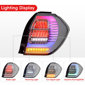 Conjunto de Luces Traseras LED RGB para <span class=keywords><strong>Toyota</strong></span> Axia Wigo <span class=keywords><strong>Aygo</strong></span> <span class=keywords><strong>2023</strong></span>, Lente Transparente, Luz de Freno Trasera, Señal de Giro, DRL, Kits de Carrocería - Product Image 1