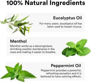 OEM stik Inhaler hidung grosir <span class=keywords><strong>Natural</strong></span> Peppermint Lemon kayu putih minyak esensial penyegaran aromaterapi & pernapasan bantuan - Product Image 3