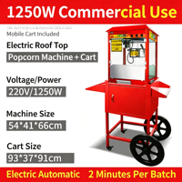 Machine à Popcorn Commerciale Robuste pour Food Truck et Événements de Fête Foraine