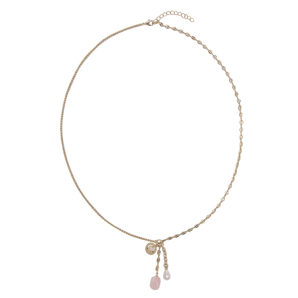 Simple And Versatile Long Pendant Single-layer Necklace Temperament Retro Palace Mixed Pendant Lasso Necklace Jewelry Female 