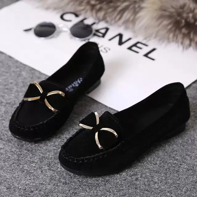 2023 New QZK Cheap Spring Flat-soled Shoes Casual Single Shoes Butterfly-knotted Women's Anti-skid Shoes