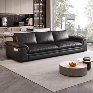 家具 Leather sofa cum bed Italian-Modern-Living-Room-