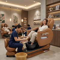 Chaise de spa électrique de luxe réglable pour bain de pieds avec lampe LED 7 couleurs pour salons de beauté (vente en gros)