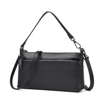 Sac à bandoulière en cuir véritable pour femme, style bureau, simple et élégant, pour les trajets quotidiens, sac à main pour femme