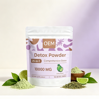 Poudre Détox Marque Blanche OEM 300g 10.58 oz Saveur Citron Vert Complément Alimentaire Fourniture en Gros Marque Personnalisée