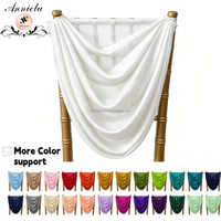 Housse de chaise ANNIELU de haute qualité, en tissu extensible, pour décoration de dossier de chaise Chiavari, idéale pour mariage, banquet, ou réception nuptiale.