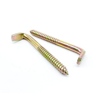 Vis <span class=keywords><strong>à</strong></span> <span class=keywords><strong>crochet</strong></span> en L en acier zingué jaune pour <span class=keywords><strong>bois</strong></span> - Product Image 1