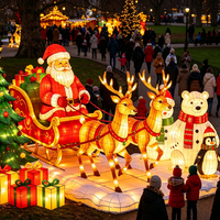 Maßgefertigte Weihnachtsfest-Laternen-Projekte aus Seide & Metall mit CE-Zertifizierung für Outdoor-Themenpark-Attraktionen