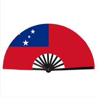Éventails à main personnalisés avec drapeau de Saint-Vincent-et-les-Grenadines, grands éventails de danse pour la danse en ligne, les mariages en plein air et les fêtes
