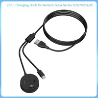 Jam tangan pintar, jam tangan pintar, pengisian daya USB, kabel sinkronisasi Data, pengisi daya pengganti dengan kabel untuk Garmin Fenix7 7S 7X 5S 5P