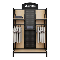 Étagère de présentation de vêtements en métal double face pour magasin de vêtements, présentoirs de vêtements pour boutiques avec logo personnalisé