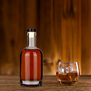 Botella de vino de cristal al por mayor de 200ml/500ml, botella vacía de vino de <span class=keywords><strong>arroz</strong></span> auto-elaborada, botella de vino reenvasada de espíritu blanco de fondo grueso - Product Image 5