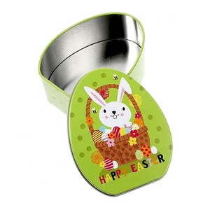 Boîte en métal avec logo personnalisé unique pour biscuits de Pâques Boîte en fer blanc Bonbons <span class=keywords><strong>Chocolat</strong></span> Cadeau en forme d'œuf Récipient de rangement en métal - Product Image 2
