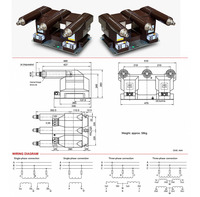 Transformateur de tension encastré 12 kV à isolation époxy JDZX15-10R JSZV15-10R pour le choix de projets de commutateurs extractibles