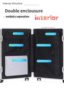 Ventes chaudes de bagages entièrement en aluminium, bagages à main, bagages de 20/26/29 pouces, porte-bagages - Product Image 4