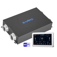 VMC Récupérateur d'air à double flux HRV Système de ventilation Unité de purification d'air frais montée au plafond Échangeur de chaleur Économie d'énergie