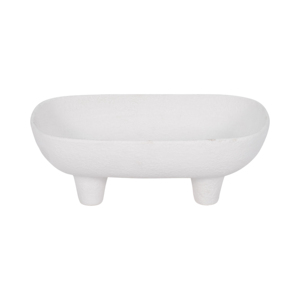 Ciotola in ceramica rettangolare arrotondata, centrotavola minimalista per tavolino da caffè o decorazione del piano della cucina - Product Image 1