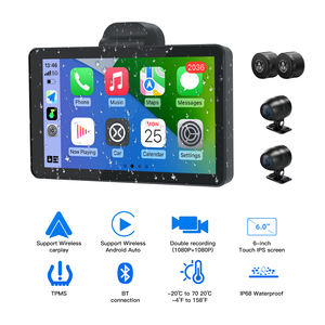 Écran de Navigation GPS Carplay <span class=keywords><strong>Moto</strong></span> Carabc avec Dashcam et Caméra 6 Pouces Étanche IPX7 IP68, Affichage Tactile <span class=keywords><strong>Moto</strong></span> Android Auto - Product Image 3