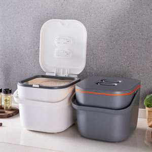 Seau de riz de cuisine en plastique de grande capacité de 10l avec poignée pour céréales - Product Image 2