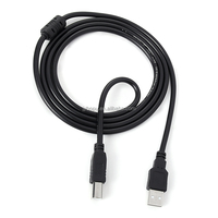 Grosir kabel Printer USB 2.0 AM/BM hitam kabel Data pria ke B Pria 1M 3M 5M