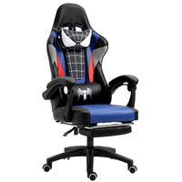 Chaise de jeu Spider-Man personnalisable, ergonomique, pivotante, pour PC, meilleure chaise de jeu de course à dossier haut avec repose-pieds