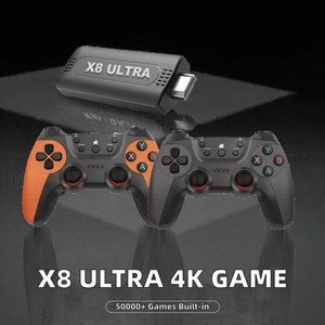 Console de <span class=keywords><strong>jeu</strong></span> TV X8 Ultra 4K Ultra HD avec carte TF de 64 Go, manette sans fil et prise en charge multijoueur - Product Image 2