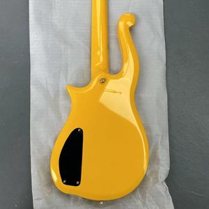 Chitarra Elettrica a <span class=keywords><strong>6</strong></span> Corde Gialla Solida con Pickup HS e Hardware Dorato, Spedizione Rapida - Product Image 4