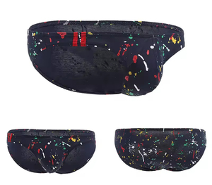 Calzoncillos bóxer de algodón transpirable para hombre con estampado de galaxia, tela de punto antibacteriana y logo en la cintura - Product Image 5