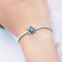 Breloque Gecko en Alliage Plaqué Argent, Changeant de Couleur selon la Température, Émail, Œil en Zircon Cubique, Unisexe, pour Bracelet, Collier, Bijoux DIY
