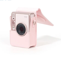 Sac pour appareil photo Lerp&Camera Mini EVO rose vertical en cuir PU, protection personnalisée, rangement pour la photographie numérique