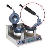 Machine à Hamburgers UFO Double Tête, Gaufrier Électrique à Glace en Acier Inoxydable, Appareil à Gâteaux Hamburgers pour Magasin Alimentaire