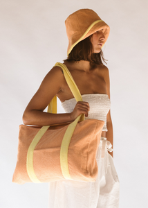 Bolsa <span class=keywords><strong>de</strong></span> Mano Personalizada <span class=keywords><strong>de</strong></span> Felpa, Estilo Casual y Moderno, Color Rosa Caramelo, para la Playa, Cómoda, para Dama, Fábrica con Certificación BSCI - Product Image 5