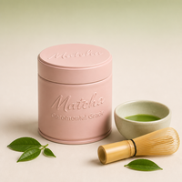 Offre Spéciale – Boîte en fer blanc ronde vide de 30g pour Matcha avec couvercle à vis hermétique, emballage alimentaire sûr pour poudre, logo personnalisé imprimé